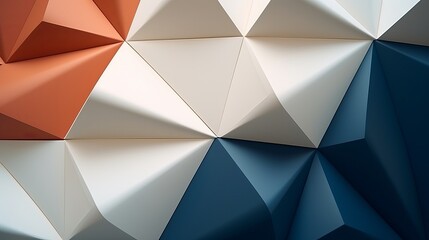 Macro Image of Geometrically Folded Paper with Three-Dimensional Effect - Abstract Background