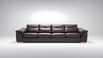 Black huge  sofa isolated on white