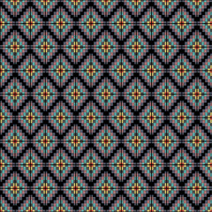 Ethnic seamless embroidery concept. Ikat ethnic oriental pattern traditional. Ethnic pattern style. Design for ikat, blanket, fabric, clothing, carpet, textile, ethnic, batik, embroidery style.