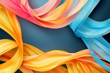 Colors of May, periwinkle blue, pastel pink and soft pastel yellow with space for your text fo awareness day in may