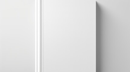 Vector Mockup of Blank Book or Magazine Cover Isolated. Closed Vertical Magazine or Brochure Template on White Background. 3D Illustration.