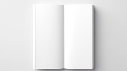 Vector Mockup of Booklet Isolated. Open Vertical Magazine or Brochure Template on White Background. 3D Illustration for Your Design.