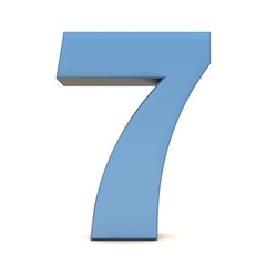 7 seven number blue colored sign graphic illustration in high resolution for print and business