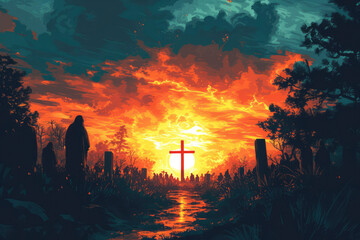 picture of the holy cross symbolizing death and resurrection of Jesus