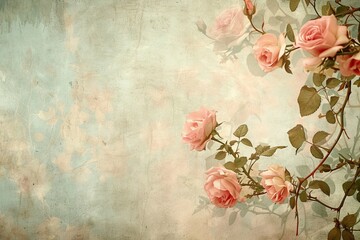 vintage background with roses