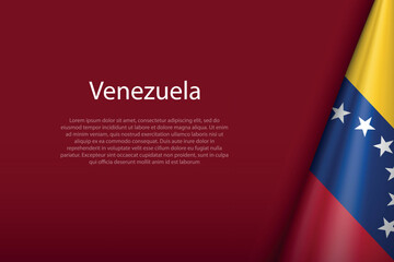 Venezuela national flag isolated on background with copyspace