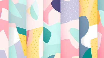Seamless pattern with nice and pastel colors, the design has no blur effect