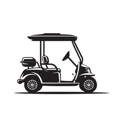 Golf cart in cartoon, doodle style . Image for t-shirt, web, mobile apps and ui. Isolated 2d vector illustration in logo, icon, sketch style, Eps 10, black and white. AI Generative