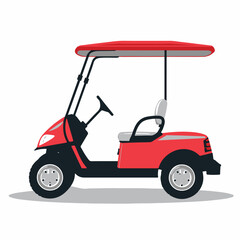 Golf cart in cartoon, doodle style. Image for t-shirt, web, mobile apps and ui. Isolated 2d vector illustration in logo, icon, sketch style, Eps 10. AI Generative