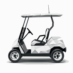 Golf cart in cartoon, doodle style. Image for t-shirt, web, mobile apps and ui. Isolated 2d vector illustration in logo, icon, sketch style, Eps 10. AI Generative