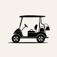 Fototapeta premium Golf cart in cartoon, doodle style. Image for t-shirt, web, mobile apps and ui. Isolated 2d vector illustration in logo, icon, sketch style, Eps 10. AI Generative