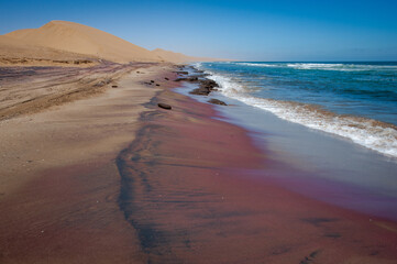 Purple sand in the Namib desert