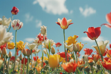 Spring Blossoms: Vibrant Floral Close-Up Embracing Nature's Splendor