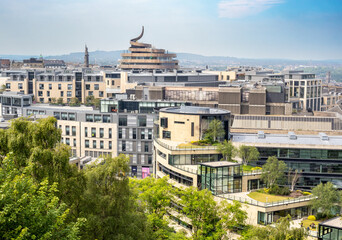Obraz premium View of buildings from Calton hill in Edimbugh city