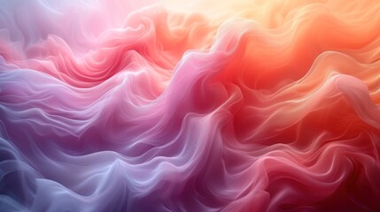 Obraz premium a computer generated image of a wave of white, pink, and blue colors with a red center in the center of the image and a blue center in the middle of the middle of the image.