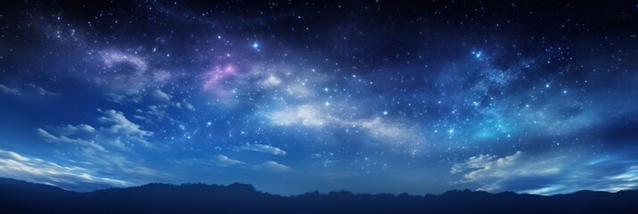 banner no text for stock photos with empty space for text Night Sky Magic, Starry night , image...