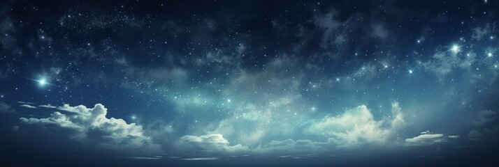 banner no text for stock photos with empty space for text Night Sky Magic, Starry night , image with text area 