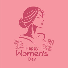 Happy Womens Day social media post template illustration