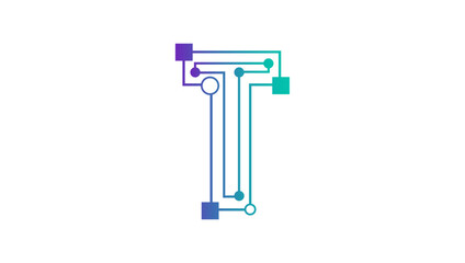 T logo, T logo design, Technology logo, IT logo