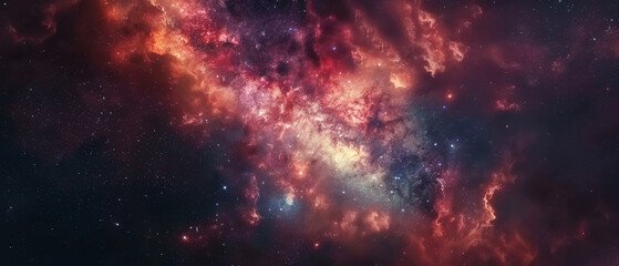 A vibrant nebula painting the cosmos with colors and light.