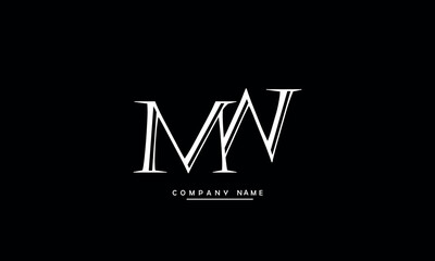 WM MW, W, M Abstract Letters Logo Monogram