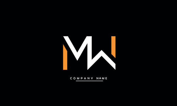 WM MW, W, M Abstract Letters Logo Monogram