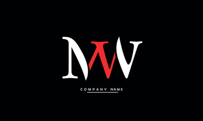 WM MW, W, M Abstract Letters Logo Monogram