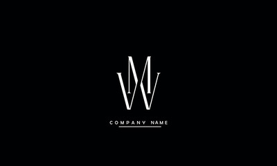 WM MW, W, M Abstract Letters Logo Monogram