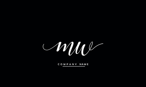 WM MW, W, M Abstract Letters Logo Monogram