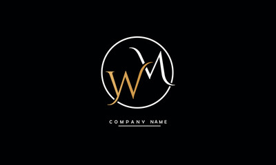 WM MW, W, M Abstract Letters Logo Monogram