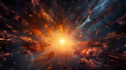 Fototapeta na wymiar Supernova explosion, science, education, space exploration