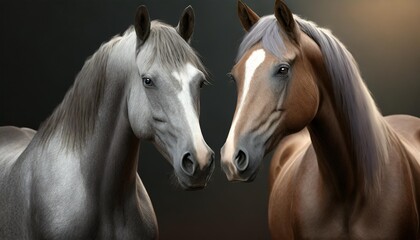 Obraz na płótnie Canvas beautiful horses background