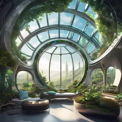 Fensteraufkleber garden in a glass dome © Zahid