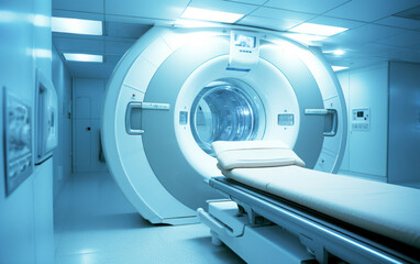 Advanced mri or ct scan medical diagnosis machine at hospital
