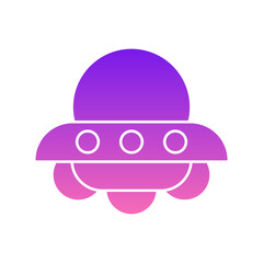 UFO Flat Gradient Style