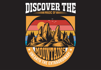 Mountain adventures t-shirt design.