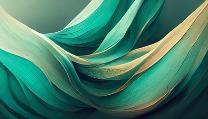 anry dance of mint green and seafoam blue abstract shape