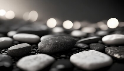 black and white stones