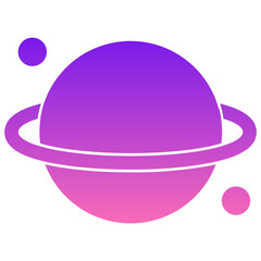 Planet Flat Gradient Style
