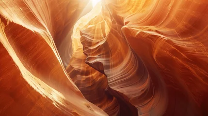 Fotobehang Radiance in Antelope Canyon: A Display of Light and Shadows in the Southwest's Majestic Geology © Farnaces
