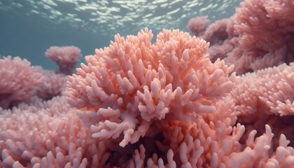 pink color soft coral under the sea