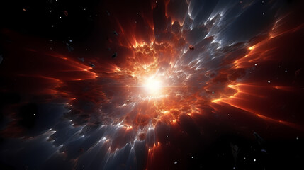 Supernova explosion, space background
