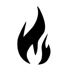 black and white of set fire icon