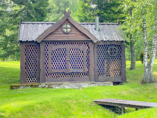 wooden house in the forest