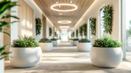 Hotel Lobby Interior Design with a Modern and Elegant Ambiance, Inviting Comfort and Relaxation