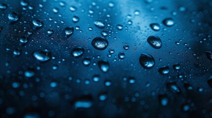 Rain drops on window glass, abstract background with bokeh effect. Rain drops with city lights background.