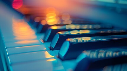 A close-up of piano keys