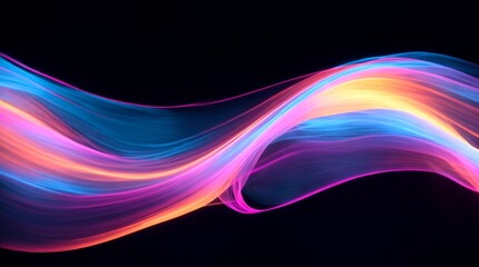 Soft color ribbons moving gracefully in shadows 