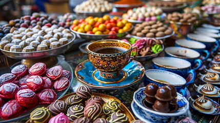 Coffee in the Colourful Ramadan Eid Candy