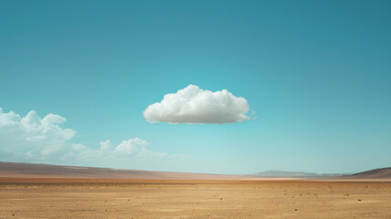 Fototapeta na wymiar A cloud in the middle of the desert